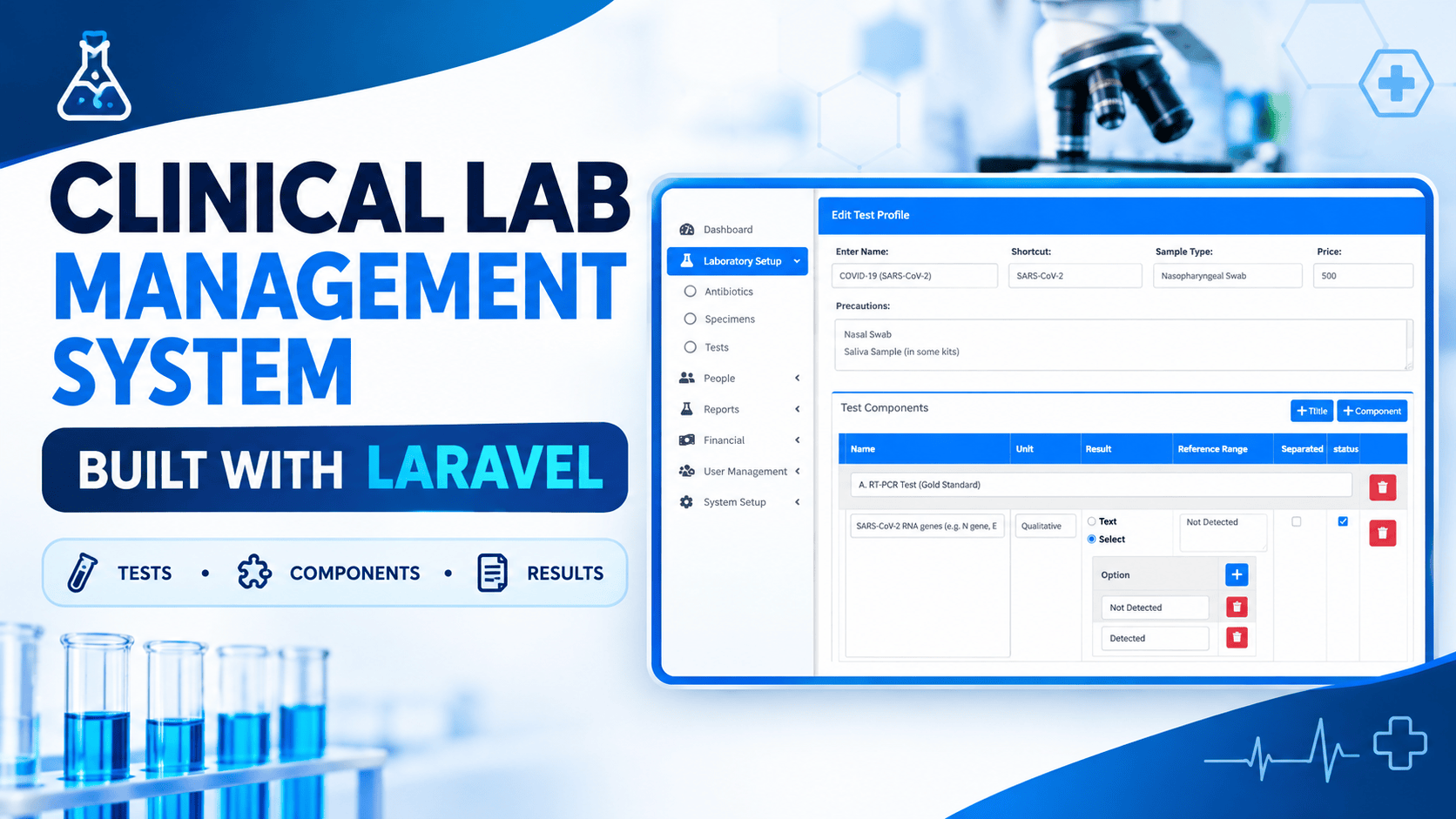 How to Build a Clinical Laboratory Management System in Laravel: Tests, Components & Results